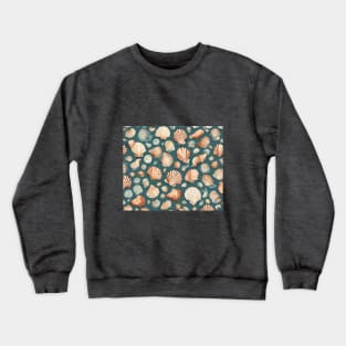 Retro Seashell Pattern Crewneck Sweatshirt